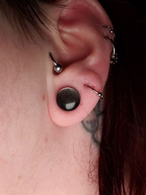 Silver Obsidian Plugs Customer Photo